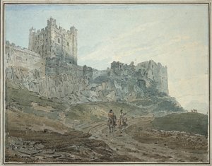 Château de Bamburgh, Northumberland, 18ème siècle - Thomas Girtin